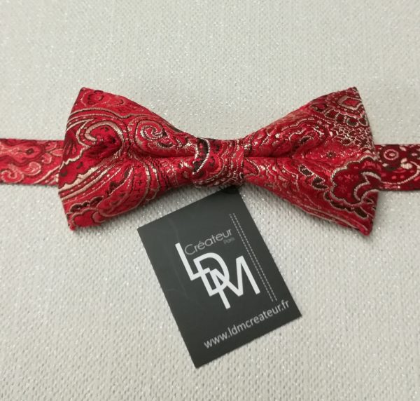 noeud-papillon-loiret-rouge-brocart-mariage-soiree-smoking-200x311-LDM-Createur-fr