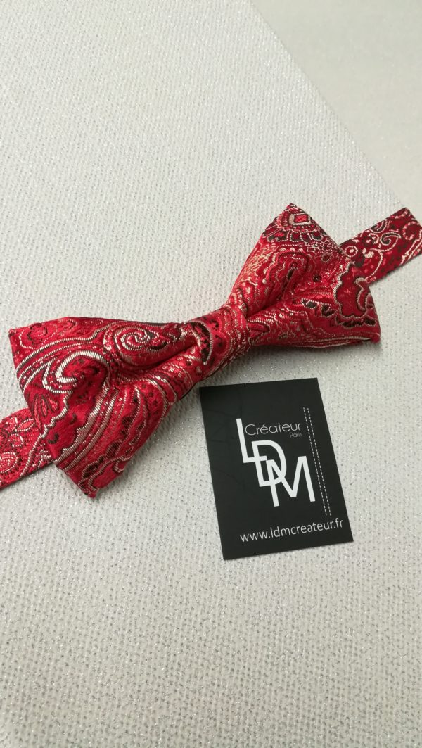 noeud-papillon-loiret-rouge-brocart-mariage-soiree-smoking-200x314-LDM-Createur-fr