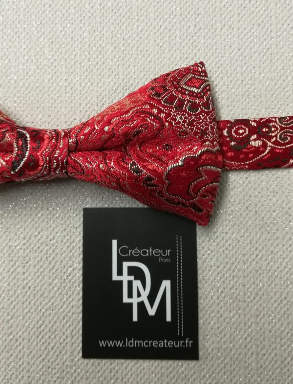 noeud-papillon-loiret-rouge-brocart-mariage-soiree-smoking-200x315-LDM-Createur-fr