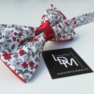 Nœud-papillon-liberty-rouge-blanc-gris-mariage-Chateaubriant-200x303-LDM-Createur-fr