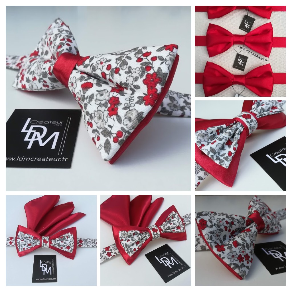 Noeud-papillon-liberty-rouge-mariage-champetre-rubis-soiree-bal-gala-LDM-Createur-fr