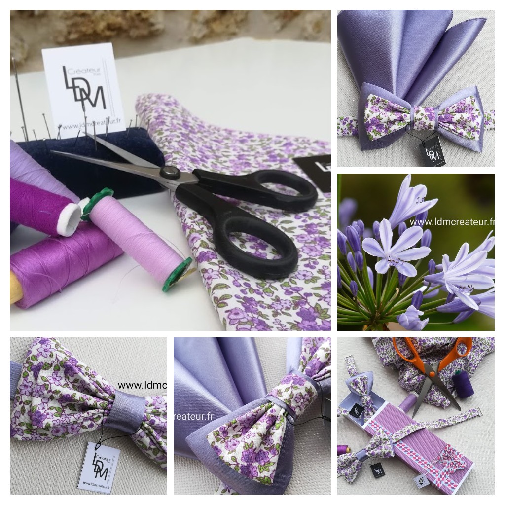 Noeud-papillon-parme-lilas-liberty-mauve-mariage-ceremonie-soiree-www-LDM-Createur-fr