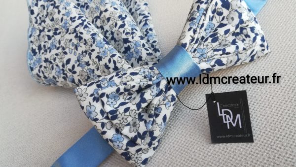 Papillon-liberty-marie-bleu-ciel-mariage-pochette-champetre-Barfleur-ceremonie-www-ldmcreateur-fr