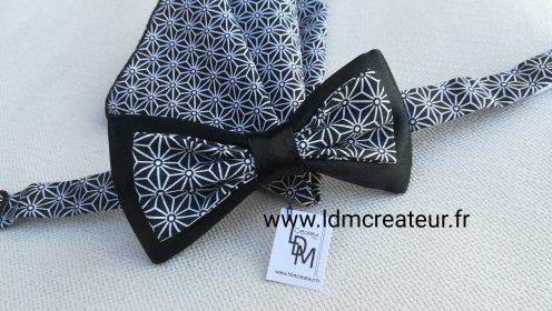 Noeud-papillon-noir-blanc-creation-original-Dieppe-www-ldmcreateur-fr