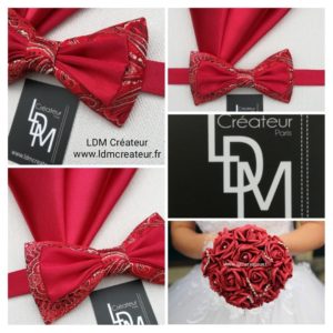 Noeud-papillon-rouge-Toulon-pochette-champetre-boheme-ldmcreateur