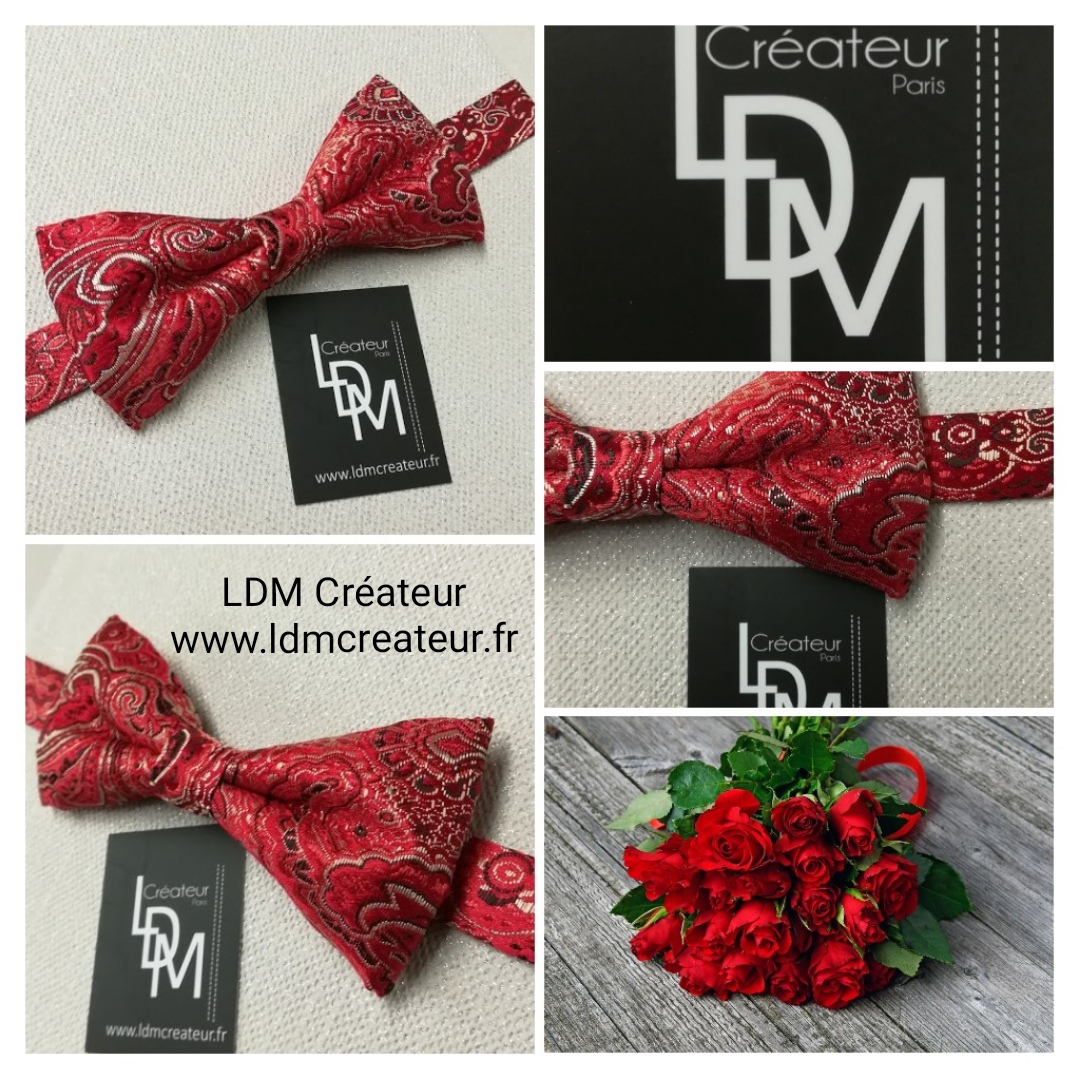 Noeud-papillon-rouge-soirée-mariage-Loiret-www.ldmcreateur.fr