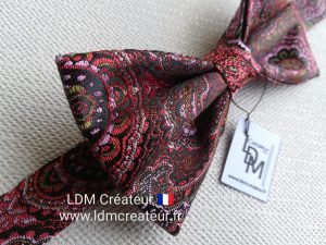 Noeud-papillon-noir-rose-cérémonie-mariage-Brive-www-ldmcreateur-fr