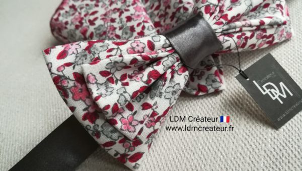 Noeud-papillon-Cahors-mariage-rose-rouge-pochette-ldmcreateur