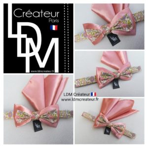 noeud-papillon-rose-liberty-mariage-champetre-pochette-Passy-ldmcreateur