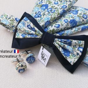 Noeud-papillon-liberty-bleu-champetre-mariage-Lorient-LDM-Createur-ldmcreateur