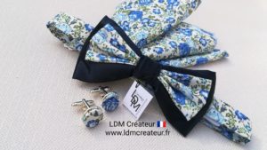 Noeud-papillon-liberty-champetre-bleu-mariage-Lorient-LDM-createur-ldmcreateur