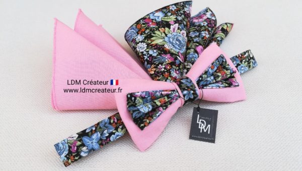 Nœud-papillon-rose-mariage-champêtre-Lannion-LDM-Createur-ldmcreateur