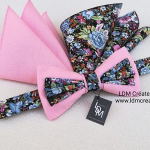 nœud-papillon-mariage-rose-bleu-champêtre-original-style-homme-liberty-Lannion-ldmcreateur-LDM