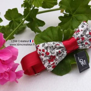 nœud-papillon-enfant-garçon-ado-bébé-rouge-gris-blanc-liberty-champêtre-mariage-Alain-ldmcreateur-LDM-créateur