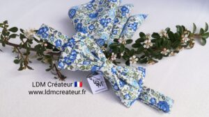 Noeud-papillon-bleu-blanc-vert-mariage-pochette-mariee-boheme-Beaugency-ldmcreateur