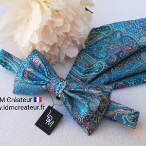 Noeud-papillon-bleu-pochette-homme-chic-wedding-style-Herblay-ldmcreateur