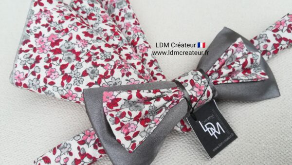 Noeud-papillon-rose-gris-rouge-homme-mariage-cérémonie-original-stylé-Montresor-ldmcreateur