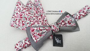 Noeud-papillon-rose-rouge-gris-blanc-liberty-mariage-pochette-homme-Montresor-ldmcreateur