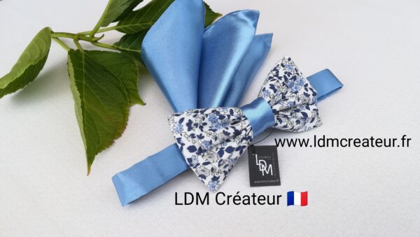 Noeud-papillon-bleu-mariage-champetre-blanc-liberty-blanc-boheme-chic-champetre-Willer-ldmcreateur