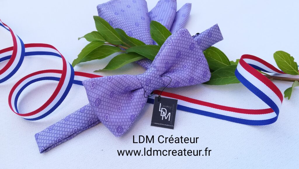 Noeud-papillon-homme-ceremonie-mariage-parme-lilas-soie-élégance-chic-pochette-style-Yvetot-ldmcreateur