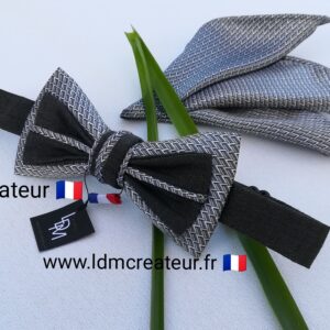 noeud-papillon-gris-mariage-homme-chic-original-soie-Colmar-LDM-createur-ldmcreateur