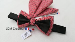 noeud-papillon-rouge-noir-ceremonie-marie-pochette-costume-chic-LDM-createur-Fecamp