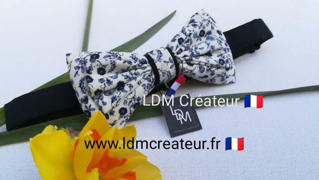 Noeud-papillon-bleu-liberty-mariage-homme-marié-Indre-LDM-Créateur-ldmcreateur