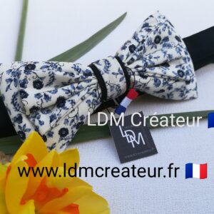 Noeud-papillon-bleu-liberty-mariage-homme-marié-Indre-LDM-Créateur-ldmcreateur