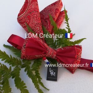 Noeud-papillon-rouge-mariage-homme-cortège-costume-marié-toulon-LDM-Créateur-ldmcreateur