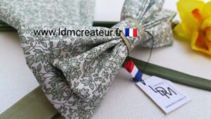 Noeud-papillon-vert-d'eau-lagon-mousse-pochette-mariage-marié-homme-original-Kirviller-LDM-Créateur-ldmcreateur