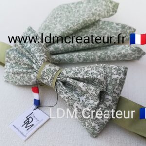 Noeud-papillon-vert-d'eau-lagon-pochette-mariage-marié-homme-original-Kirviller-LDM-Créateur-ldmcreateu