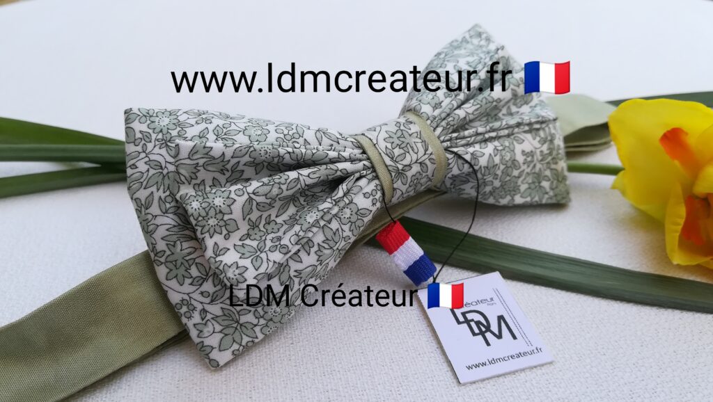 Noeud-papillon-vert-d'eau-mousse-sapin-marié-mariage-costume-chemise-Rhin-LDM-Créateur-ldmcreateur