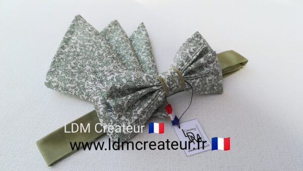 Noeud-papillon-vert-d'eau-pochette-mariage-élégance-original-Kirviller-LDM-Créateur-ldmcreateur