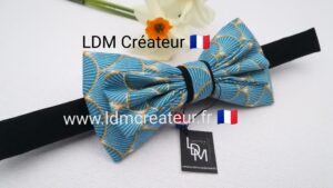 Noeud papillon-bleu-or-marine-marié-homme-cortège-mariage-cérémonie-Finistère-LDM-créateur-ldmcreateur