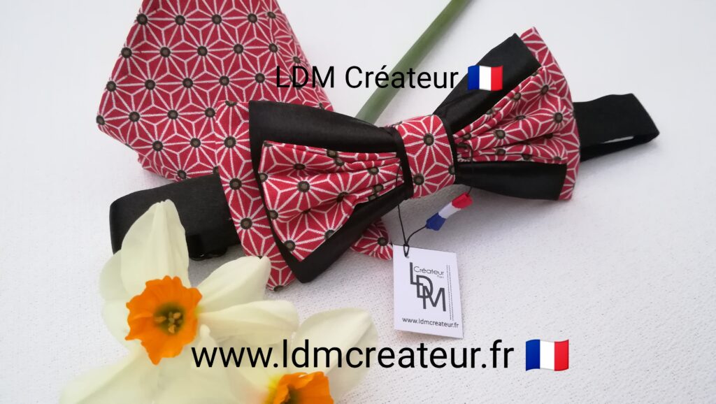 Noeud-papillon-rouge-noir-chic-élégant-original-homme-marié-mariage-Ivry-LDM-créateur-ldmcreateur