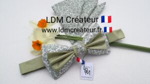 Noeud-papillon-vert-eau-mousse-sapin-original-costume-mariage-marié-Xonville-LDM-créateur-ldmcreateu