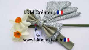 Noeud-papillon-vert-eau-mousse-sapin-original-mariage-marié-Xonville-LDM-créateur-ldmcreateur