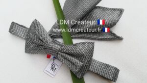 Noeud-papillon-gris-original-mariage-homme-chemise-Lyon-LDM-Créateur-ldmcreateur