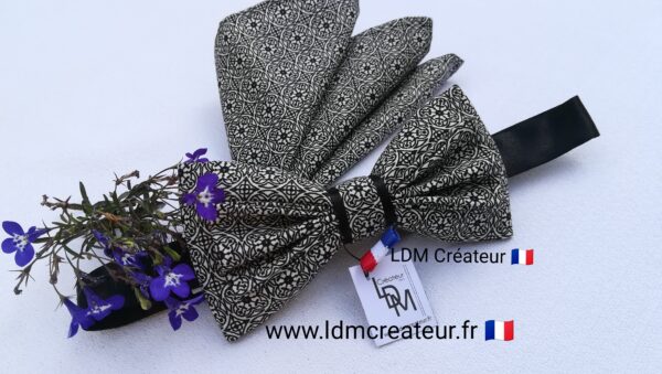 Noeud-papillon-original-noir-gris-mariage-homme-Rennes-ldmcreateu-LDM-Créateur