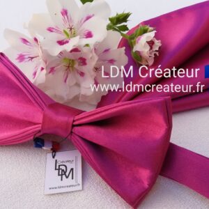Noeud-papillon-rose-fuchsia-mariage-homme-cortège-Allier-LDM-Créateur-ldmcreateur