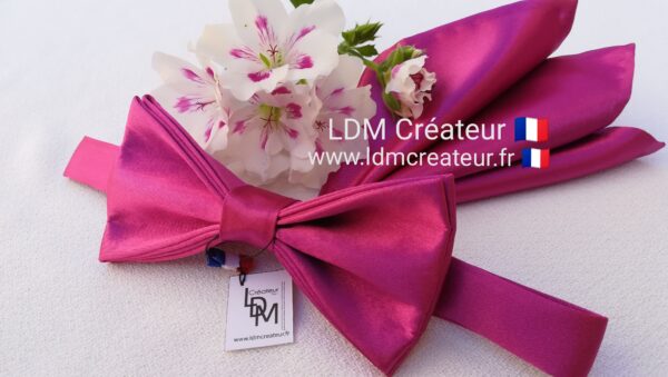 Noeud-papillon-rose-fuchsia-mariage-homme-cortège-Allier-LDM-Créateur-ldmcreateur