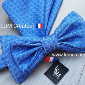 Noeud-papillon-bleu-azur-ciel-mariage-ceremonie-costume-invité-cortège-pochette-Florence-LDM-Créateur-