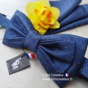 Noeud-papillon-bleu-marine-marié-mariage-pochette-cortège-homme-costume-original-Reims-madeinfrance-LDM-Créateur