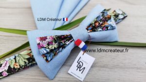 Noeud-papillon-bleu-rose-vert-liberty-champetre-mariage-soiree-style-original-Mer-LDM-créateur
