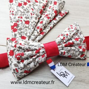 nœud-papillon-homme-liberty-rouge-mariage-pochette-Montsoreau-ldmcreateur