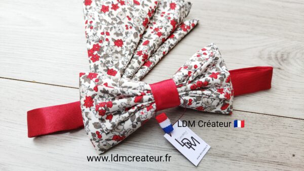 nœud-papillon-homme-liberty-rouge-mariage-pochette-Montsoreau-ldmcreateur