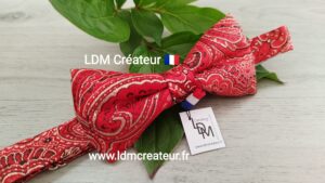 Noeud-papillon-rouge-homme-mariage-cérémonie-costume-Loiret-LDM-Créateur