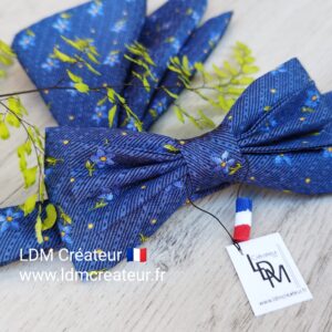 noeud-papillon-bleu-jaune-vert-cortège-soie-homme-mariage-Monarque-LDM-createur-ldmcreateur