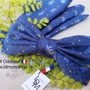 noeud-papillon-soie-bleu-jaune-vert-nature-homme-mariage-Monarque-LDM-createur-ldmcreateur