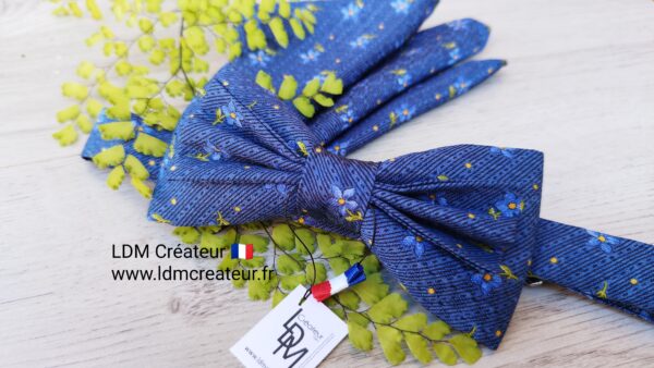 noeud-papillon-soie-bleu-jaune-vert-nature-homme-mariage-Monarque-LDM-createur-ldmcreateur